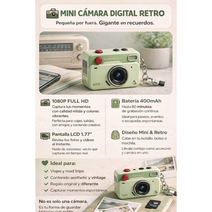 Cámara Mini Retro Digital Aesthetic!