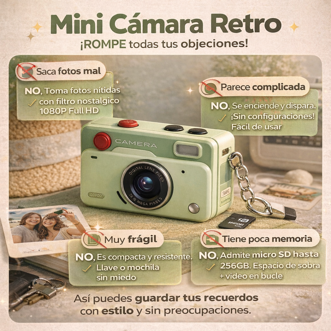 Cámara Mini Retro Digital Aesthetic!